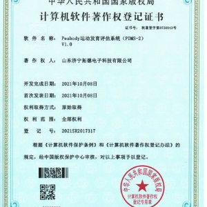 Peabody運(yùn)動(dòng)發(fā)育評估系統(tǒng)（PDMS-2）軟件著作權(quán)