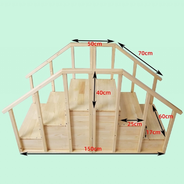 測(cè)查用樓梯規(guī)格上平臺(tái)由兩梯相對(duì)合成的平臺(tái)長(zhǎng)50cm寬60cm高50cm